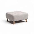 Fabric ottoman with wooden legs 60 x 60 x 40cm for living room use